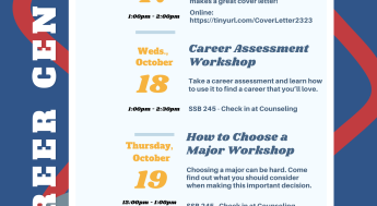 List of Career Center Events during week of Oct 16, 2023