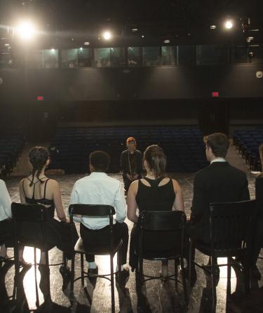 Theater Arts Students Practicing