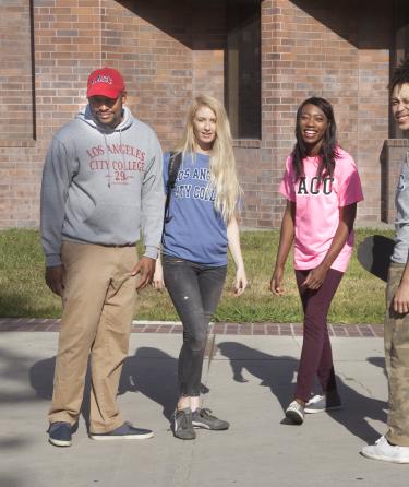 Students Smiling on Campus