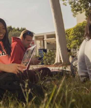 Students Chilling on the Grass