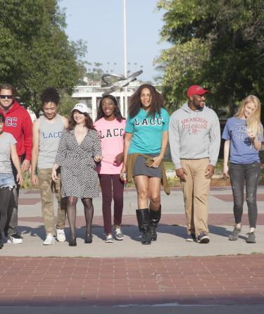 Student Group Walking for School