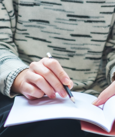 Three students studying together