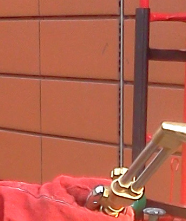 student with oxy acetylene welding torch