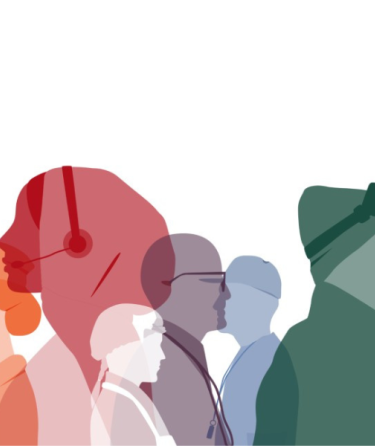 silhouettes of various professionals