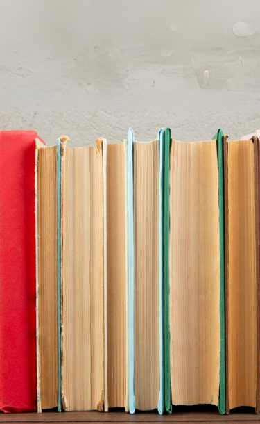 Books on a bookshelf