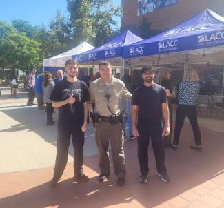 Deputy Pastrano meeting with students during Latin Music Festival