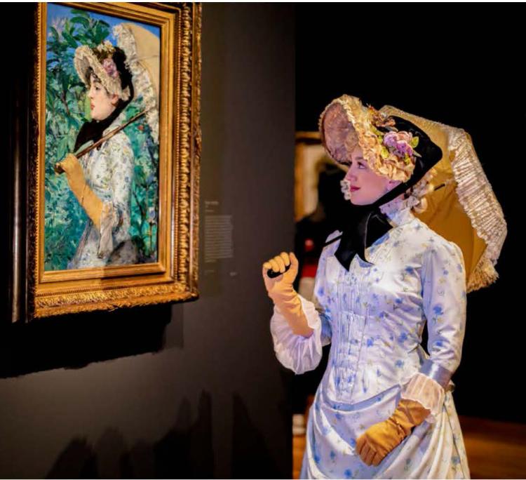 model and original Manet portrait