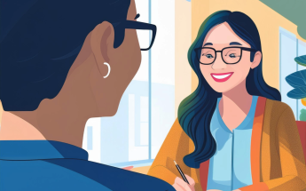 Student meeting with a college counselor