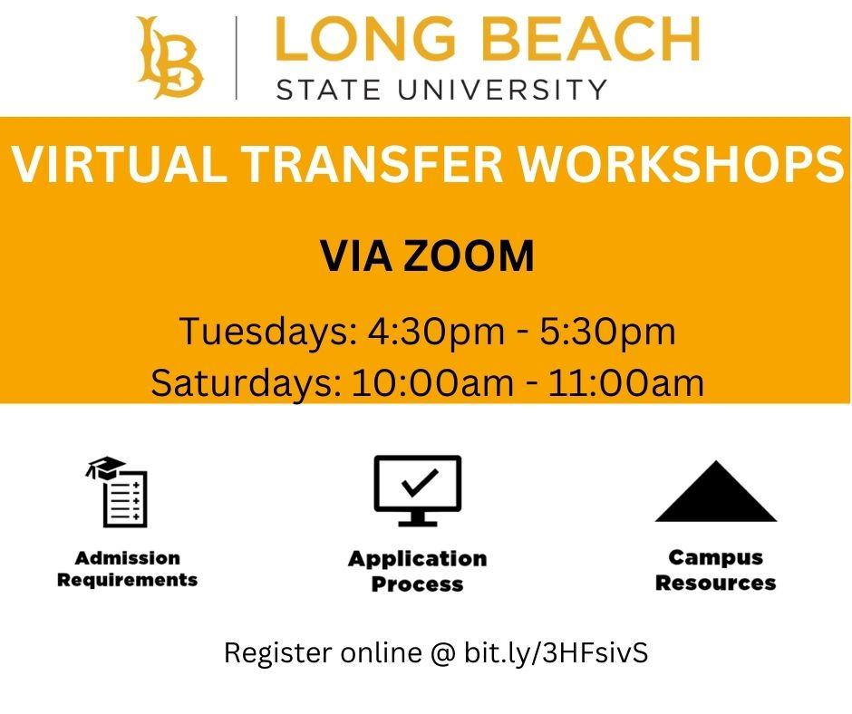 CSULB Virtual Transfer Workshop Flyer