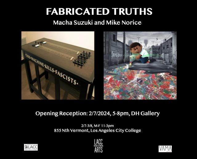 title and images of exhibition fabricated truths