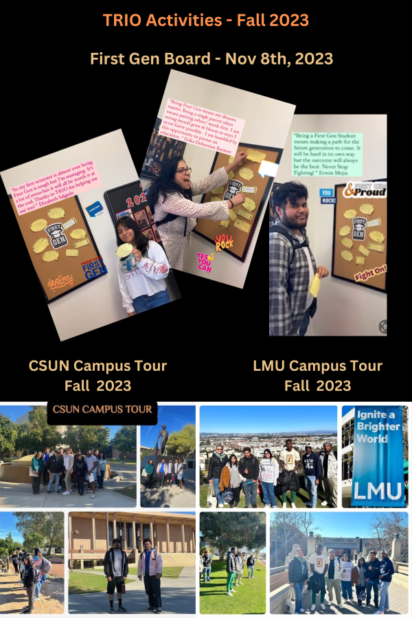 TRIO SSS Activities during Fall 2023