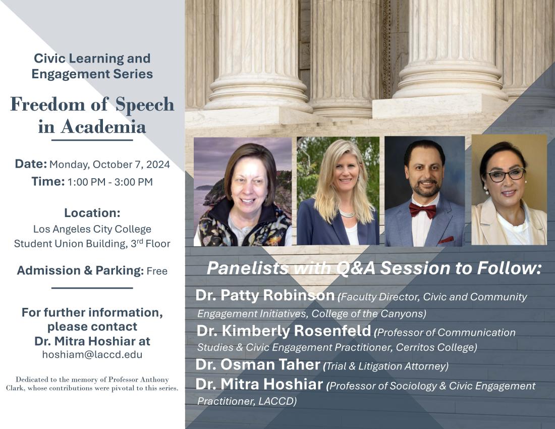 Flyer for Freedom of Speech event