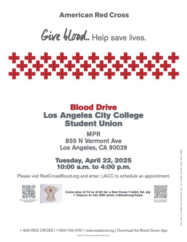 Red Cross Blood Drive Flyer