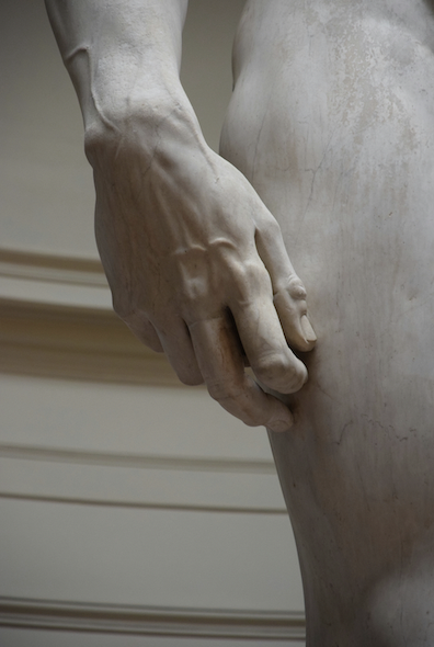 statue of David's hand