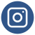 Instagram logo in blue circle