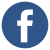 Facebook logo in blue circle