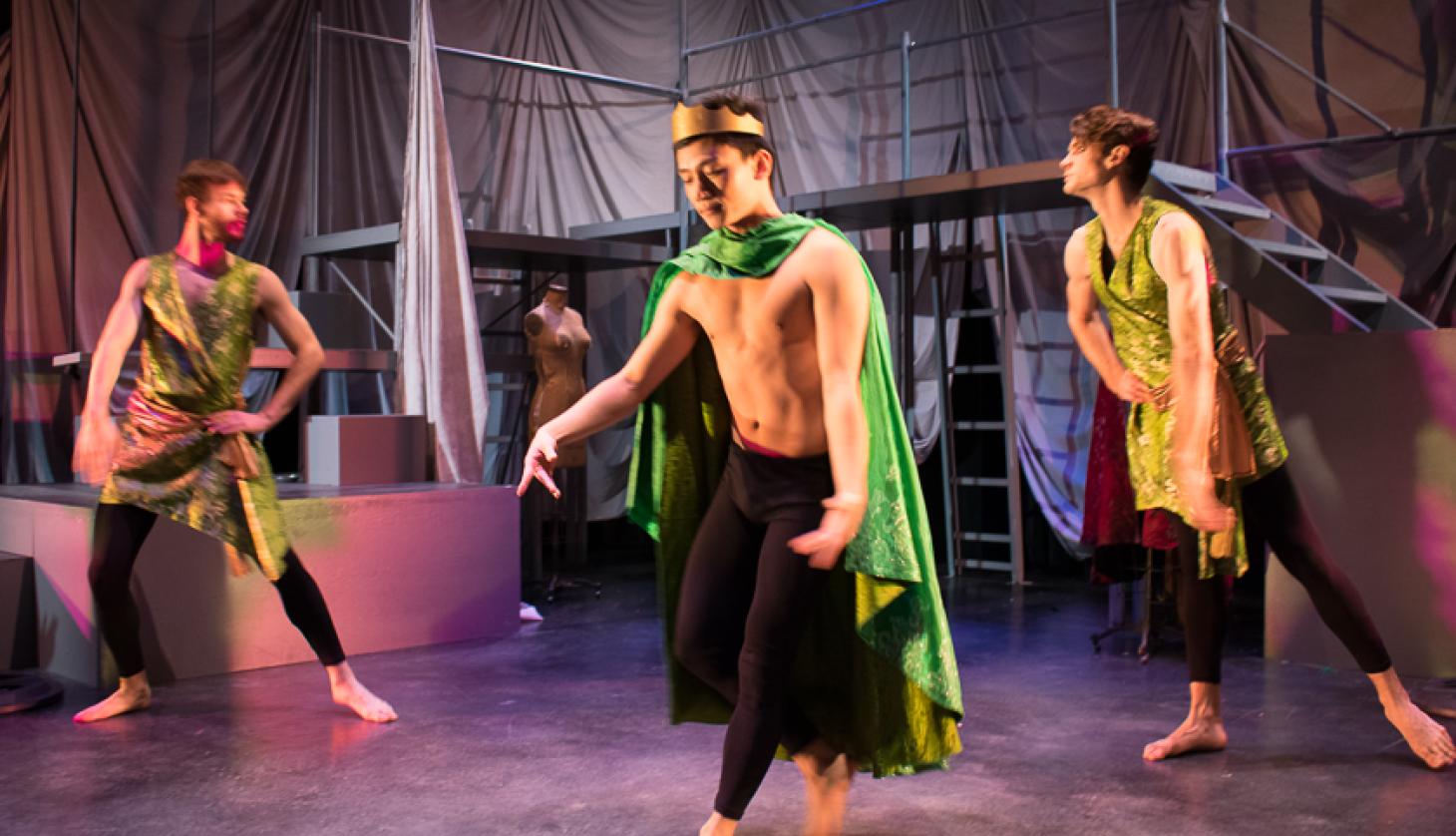 People Performing in a Theater Play