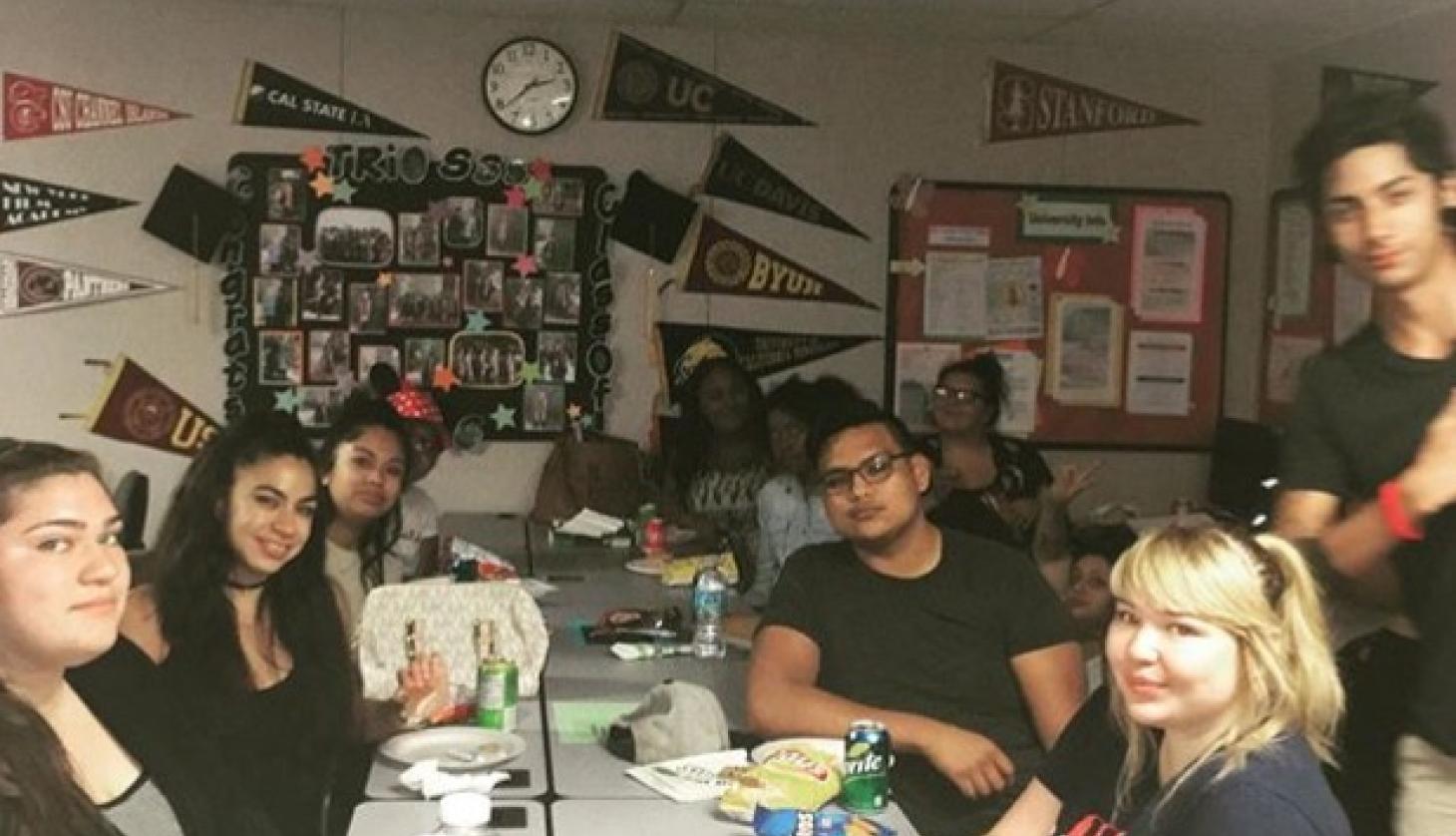 Group of Students Eating