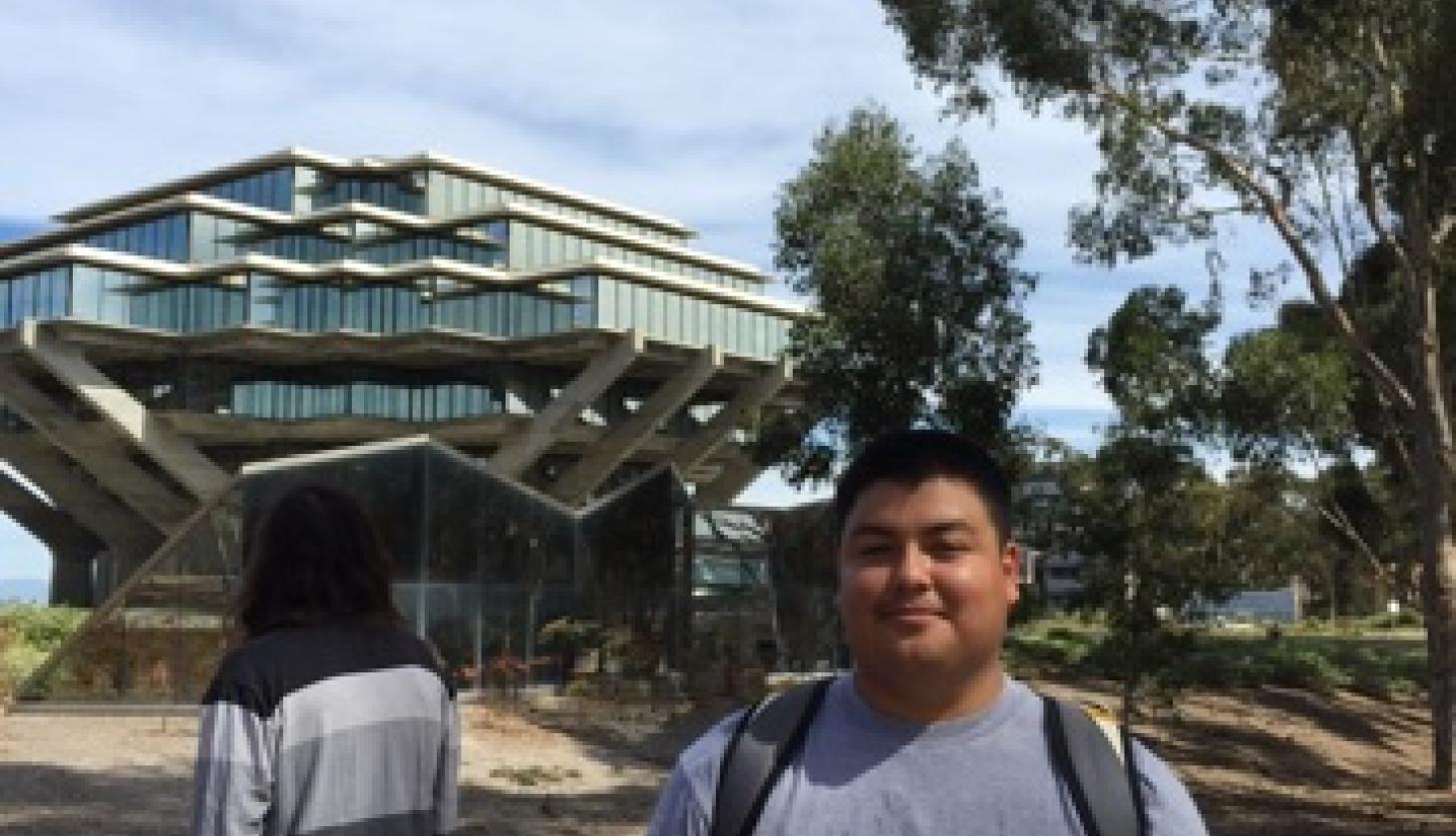 Smiling Student outside the University