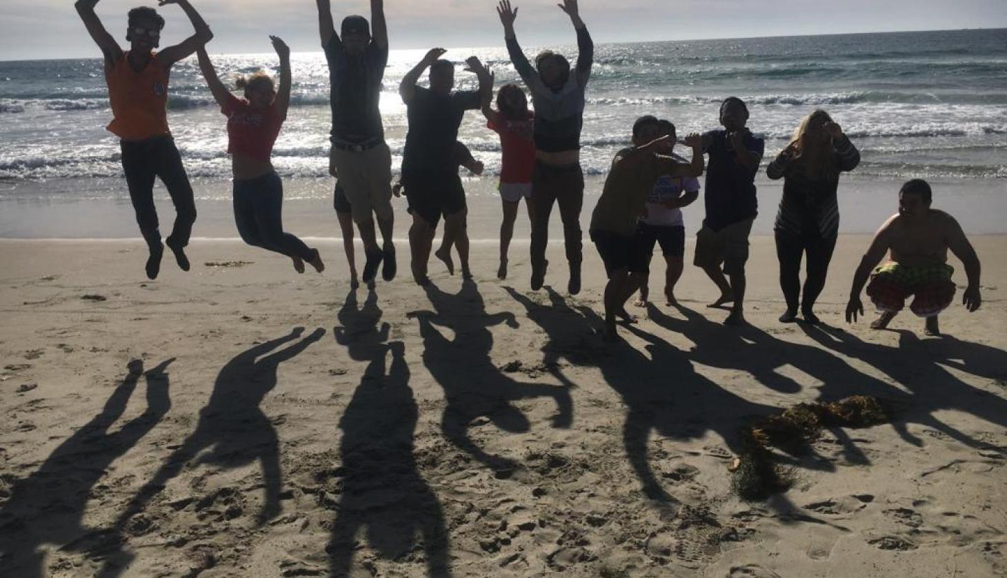 Group of Students on the Beach