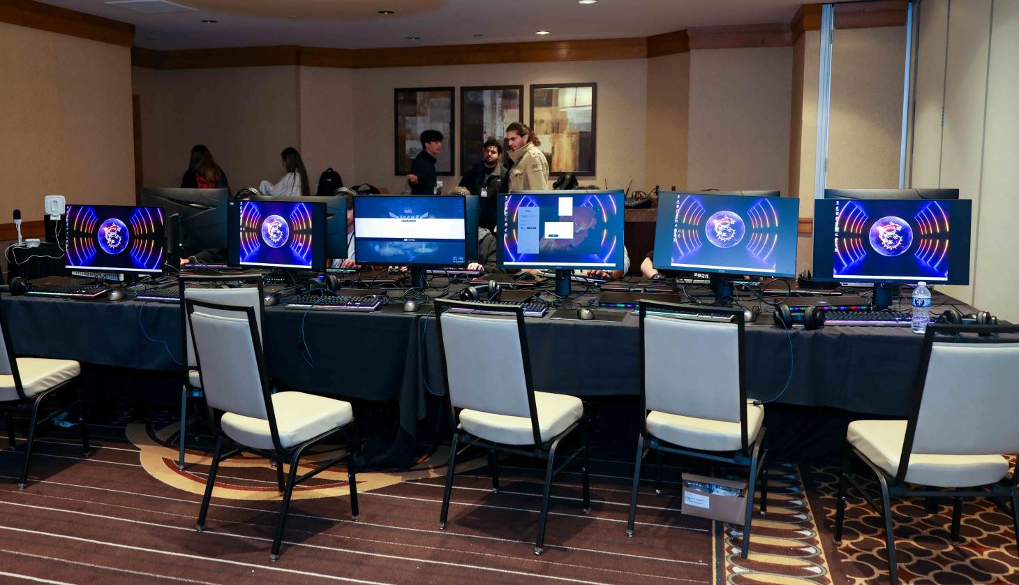 Room of gaming computers