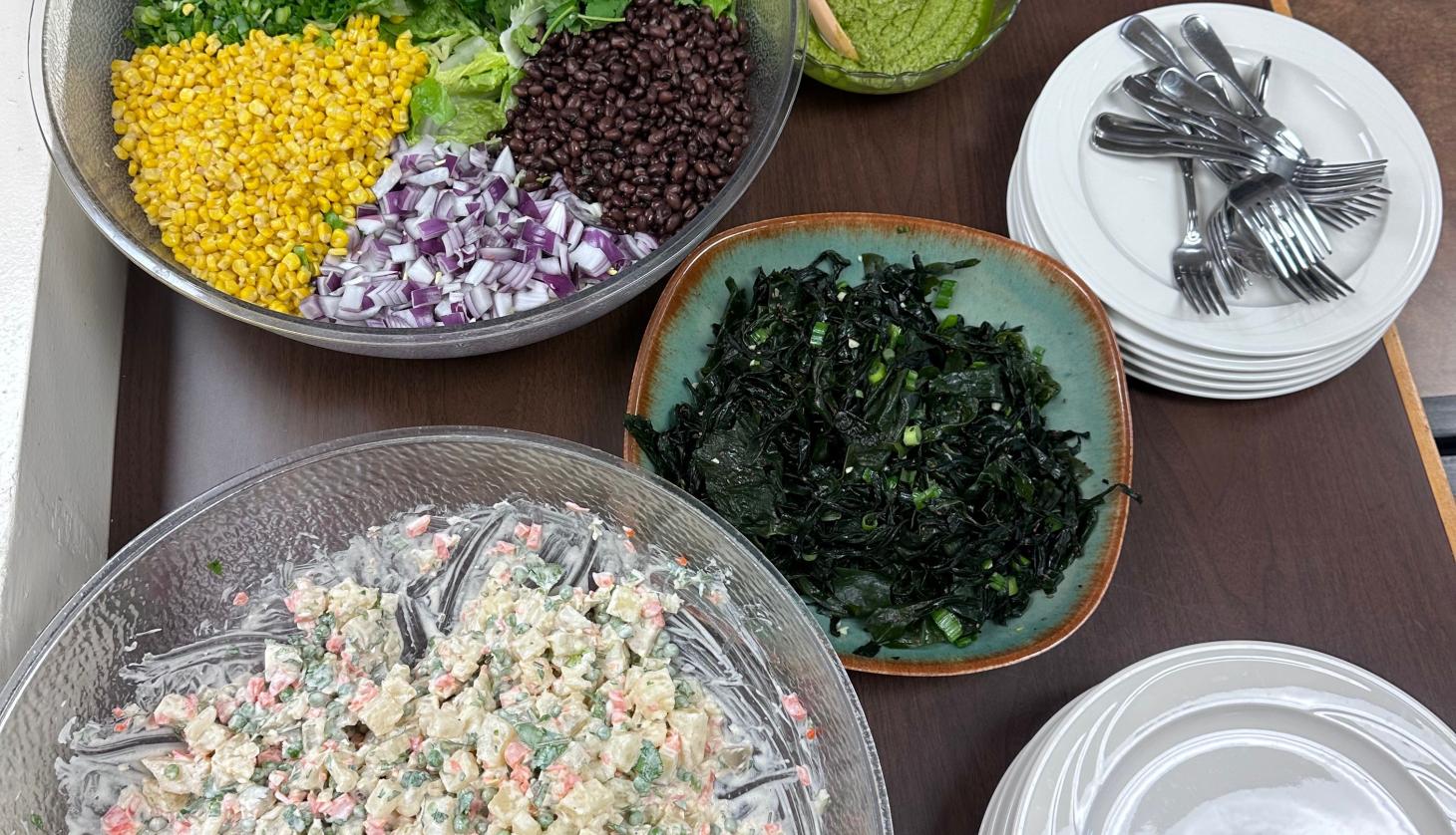 Selection of salads
