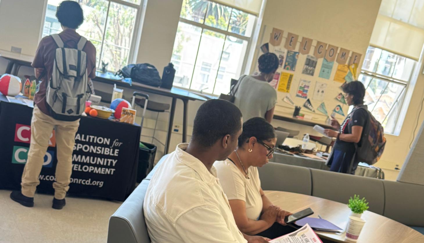 CTE Hub full of students